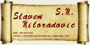 Slaven Miloradović vizit kartica